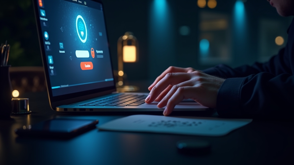 Jugador introduciendo datos de acceso en una pantalla segura del casino